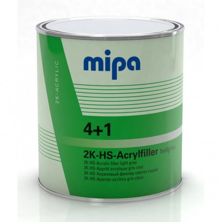 Apprêt ponçable 2K acrylique gris clair 4+1 Acrylfiller HS 3L