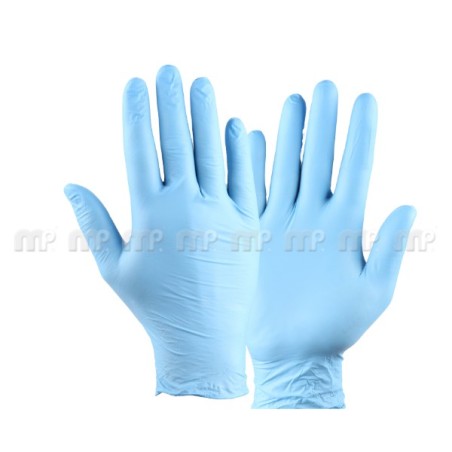 MP Gant nitrile non poudre taille L bleu boite de 100
