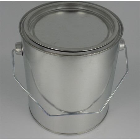 Pot fer blanc avec couvercle (carton 44) 2L