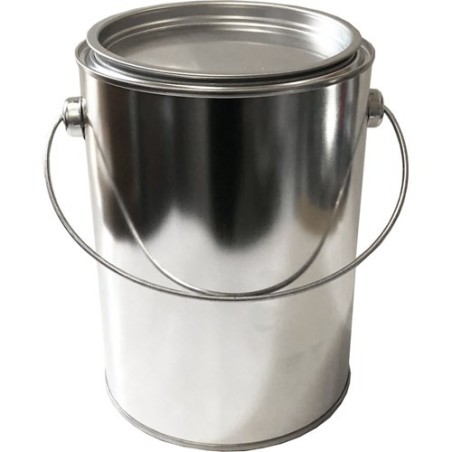 Pot fer blanc avec couvercle (carton 27) 2,5L