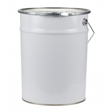 Pot fer blanc avec couvercle 10L