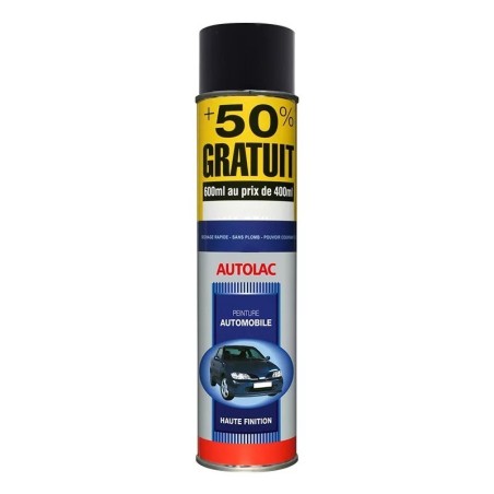 autolac aerosol peinture noir brillant 600 ml