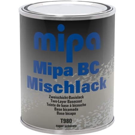 Peinture Solvant T980 Bc-Mischlack Noir Profond 1L