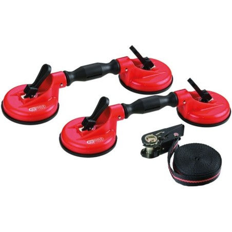 jeu de ventouses double pour vitre ou pare-brise et sangle