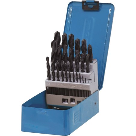 coffret metal de 25 forets metaux hss lamines de 1 a 13mm