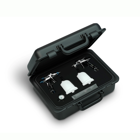 pistolets ls-400 1.3ets + ws-400 1.4 hd + 2 godets + 2 manometres hvc-1