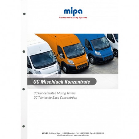 Carte couleur pliante système OC